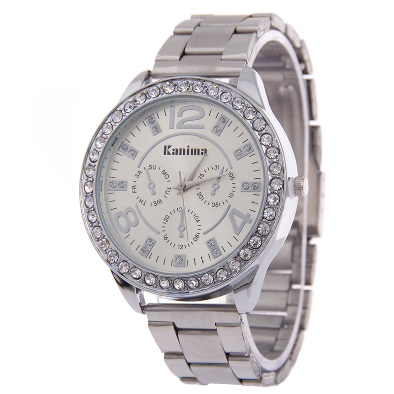 Stainless Steel New High-grade Diamond-set British Watch