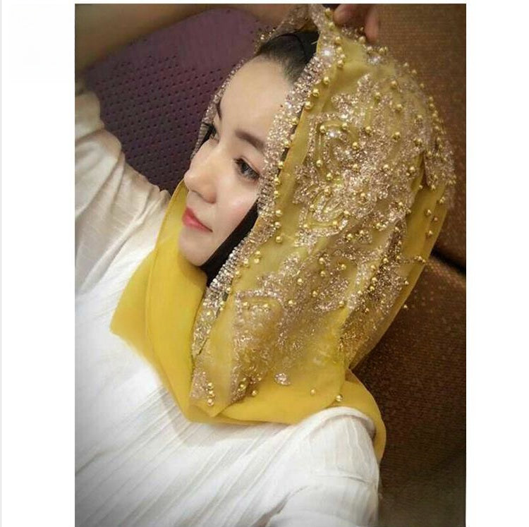 Women's Scarf Pearl Veil Scarf