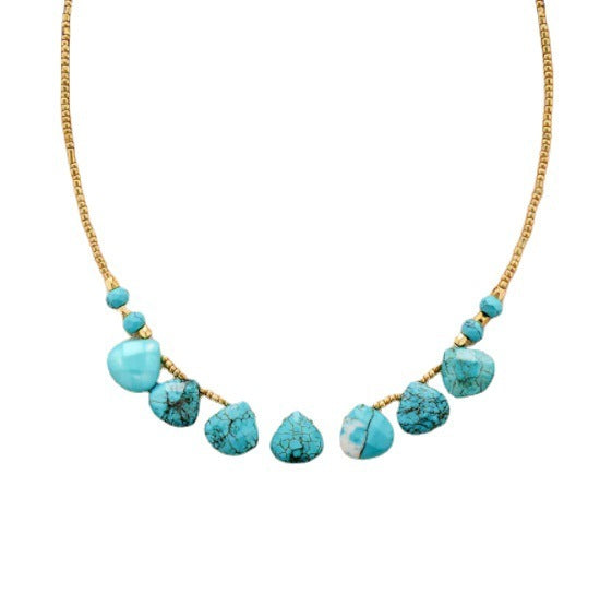 Women's Necklace Turquoise Beads Fashion