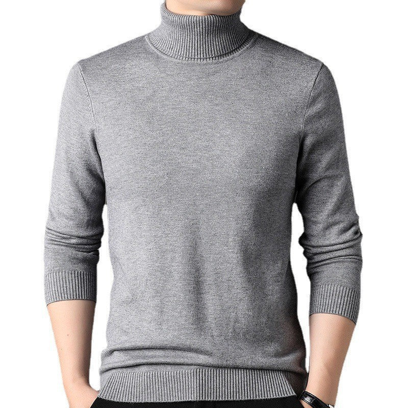 Men's Turtleneck Pure Color Thickened Loose Casual Sweater