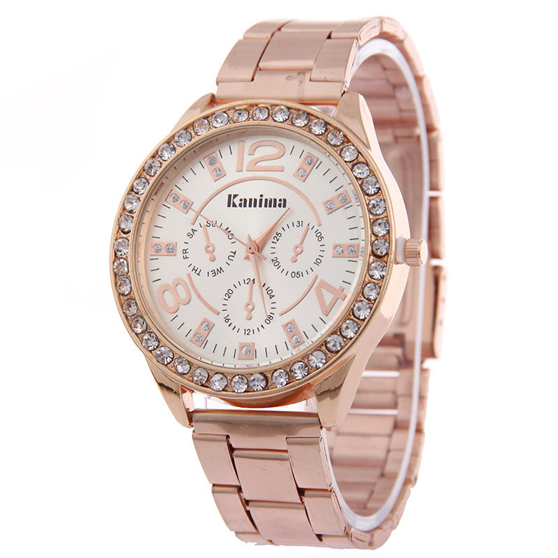Stainless Steel New High-grade Diamond-set British Watch