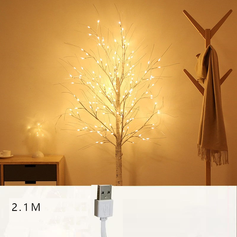 White Birch Tree Lights Led Lanterns Bedroom Room Decoration Lights