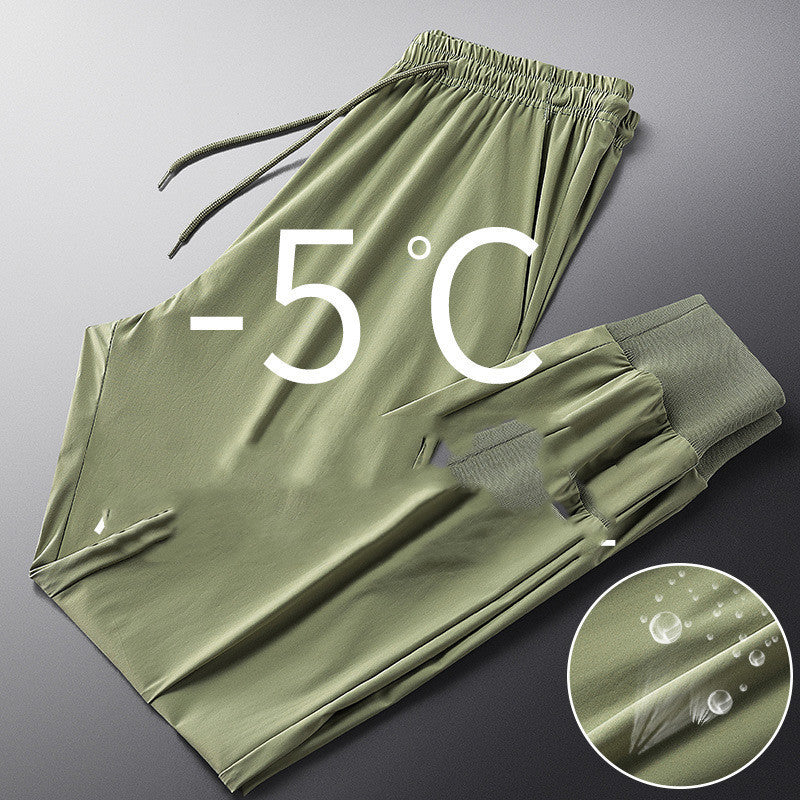 Pants Men''s Korean Fashion Summer Thin Legged Quarter Sweatpants Loose Ice Men''s Pants Versatile Casual Pants