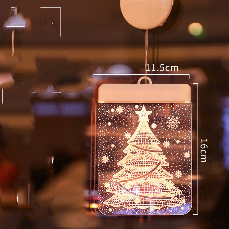 Suction Cup Hanging Lights Christmas Room Decoration