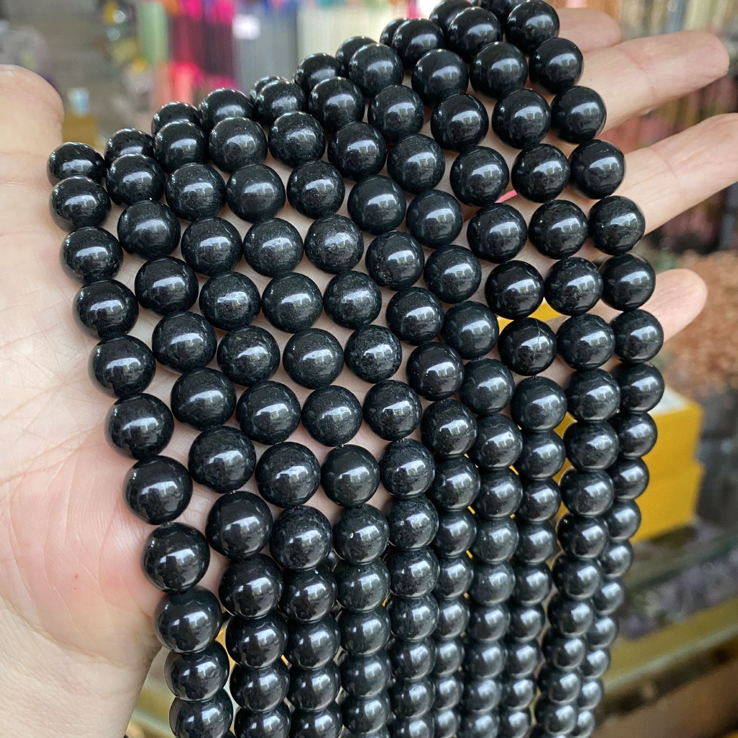 Russian Carbon Raw Ore Conductive Secondary Graphite Round Beads Semi-finished Beads