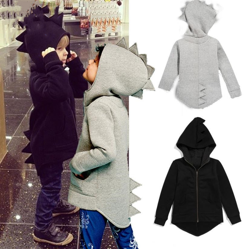 Boys Clothes Kids Baby Boy Jacket Dinosaur Hooded Coat