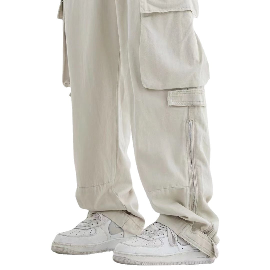 Multi Pocket Cargo Pants Men's Casual Pants Loose