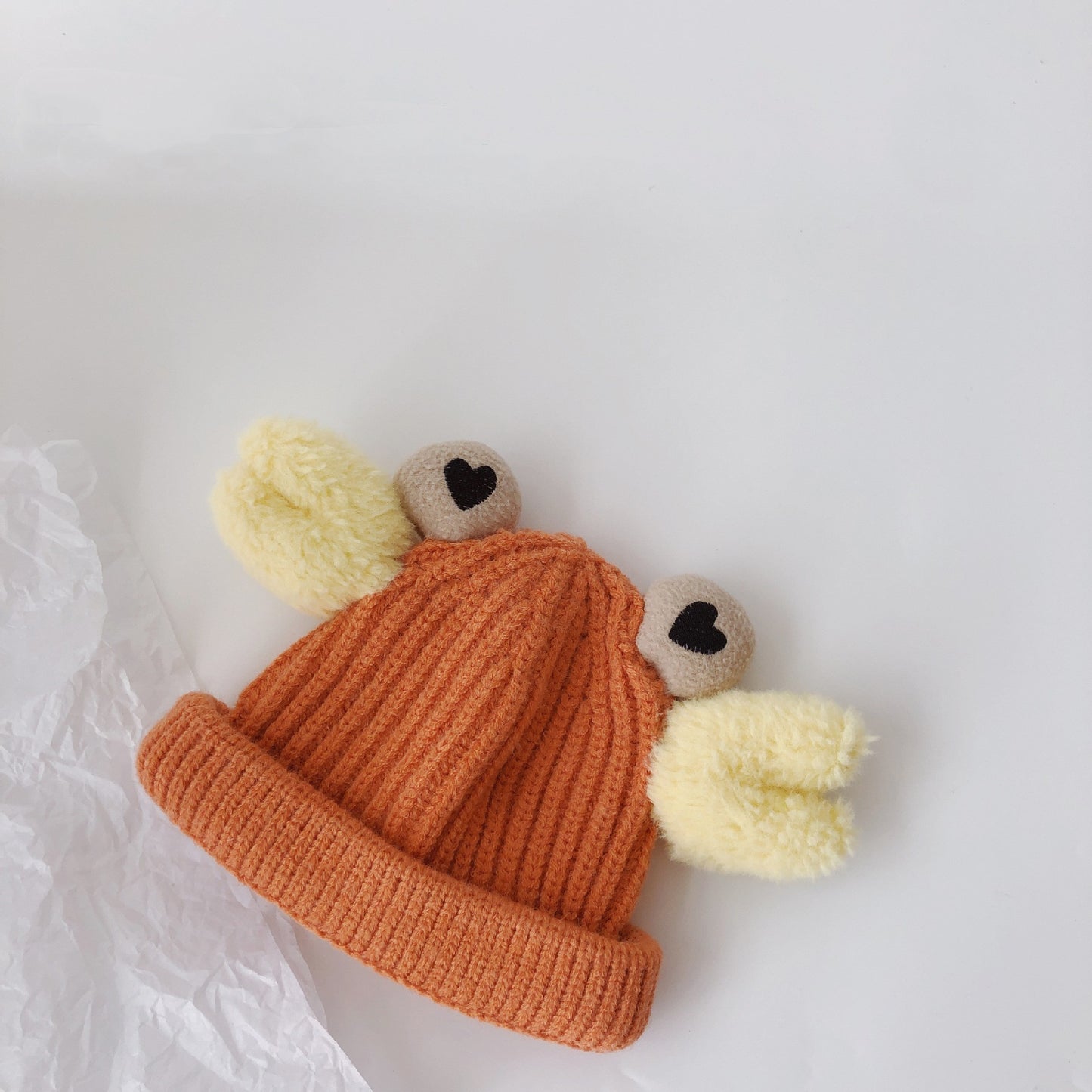 Winter Korean Ins Big Foot Crab Children Warm Knitted Hats
