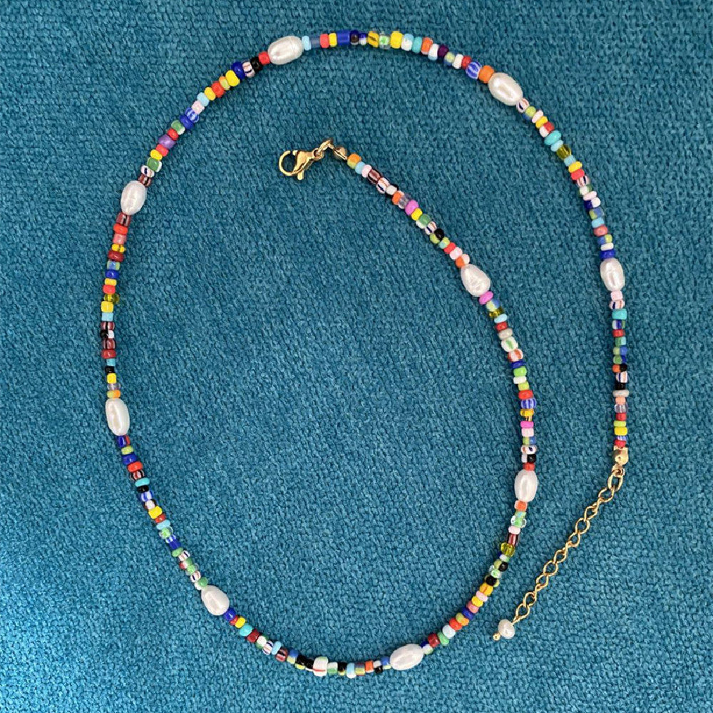 Colorful Glass Beads Mixed Necklace