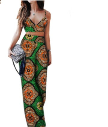 African Print Ladies Two Piece Suit