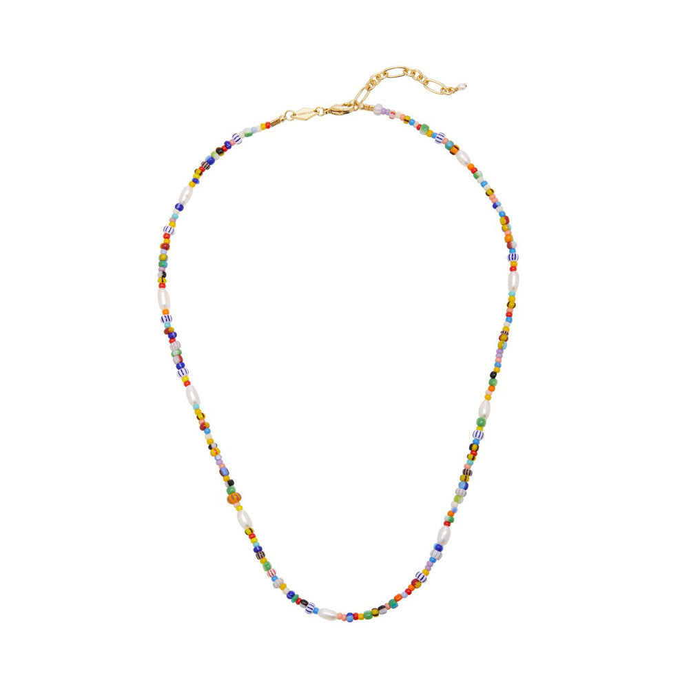 Colorful Glass Beads Mixed Necklace