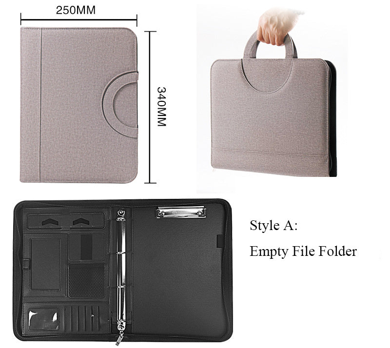 A4 Multifunctional Portable Zipper Bag File Office