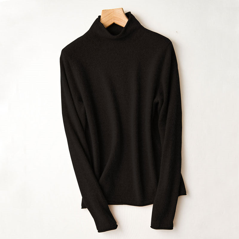 Merino Half-collar Wool Sweater Women