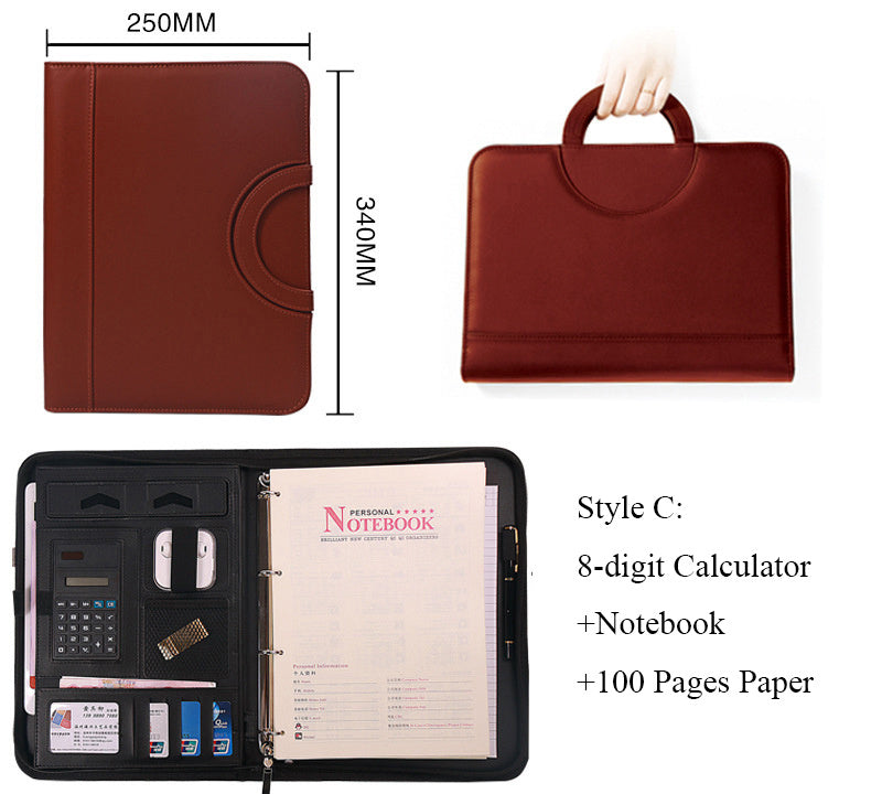 A4 Multifunctional Portable Zipper Bag File Office