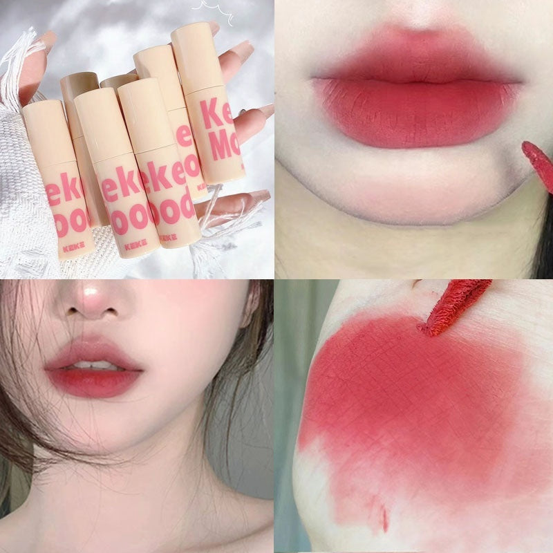 Mousse Velvet Lip Mud Matte Finish Velvet White Lip Gloss