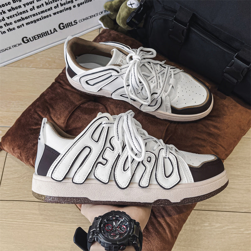 Men And Women Low-top Letter Niche Board Shoes