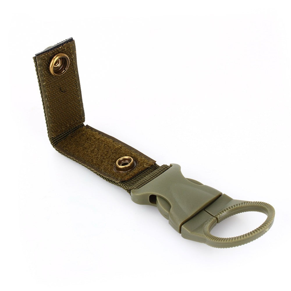 Outdoor army fan tactical nylon webbing water bottle hang buckle Multi-function carabiner molle system bottle buckle