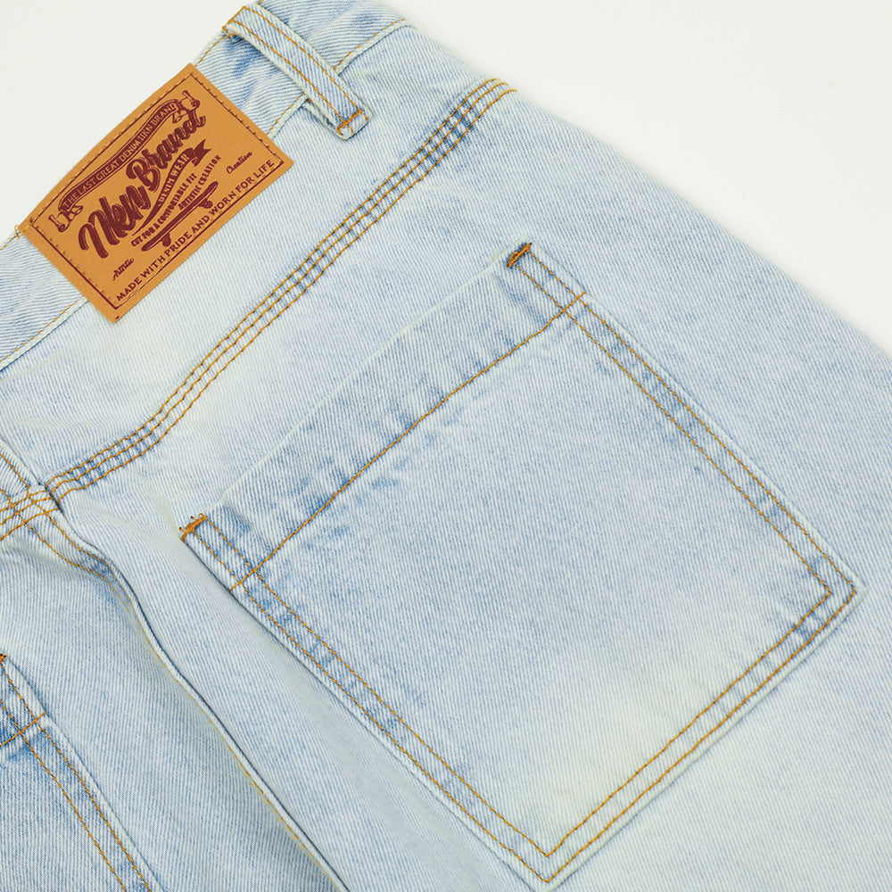 Wash Light Color Cargo Jeans Men