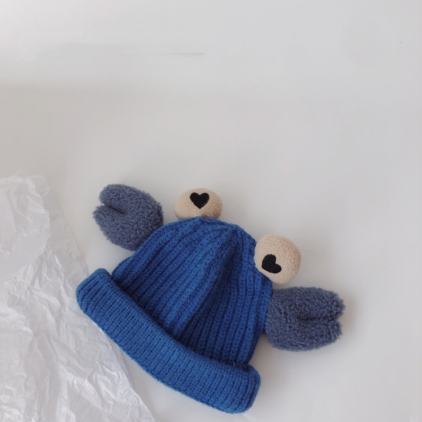 Winter Korean Ins Big Foot Crab Children Warm Knitted Hats