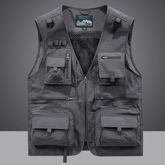 Men's Casual Outdoor Multi-pocket Fishing Photography Vest Vest