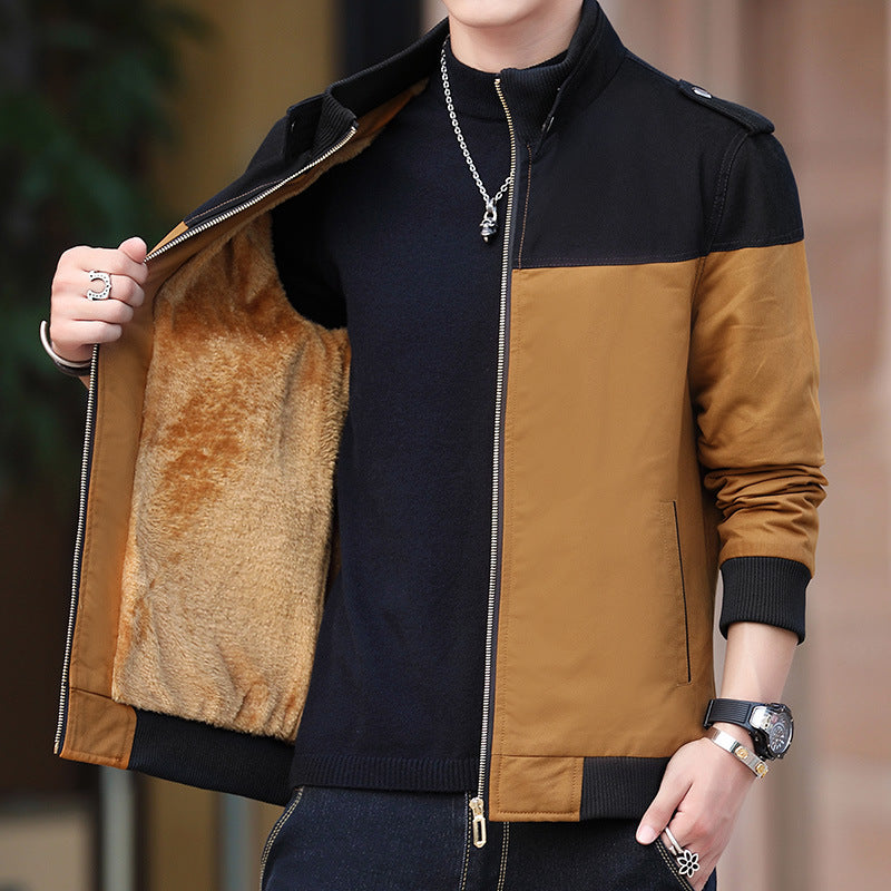 Men's Casual Jacket With Velvet