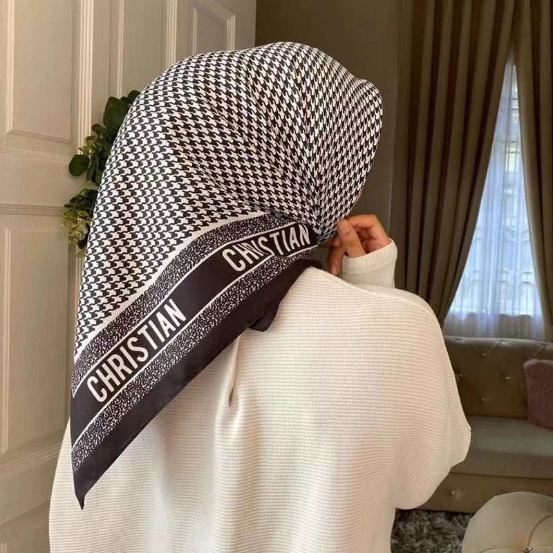Silk Scarf 90cm Satin Malay Casual Scarf