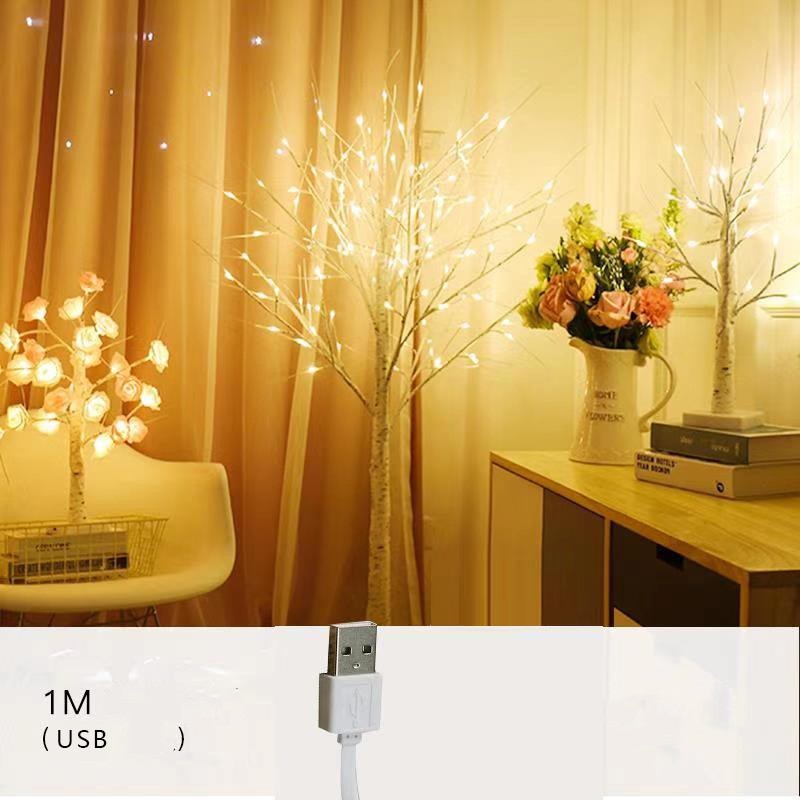 White Birch Tree Lights Led Lanterns Bedroom Room Decoration Lights