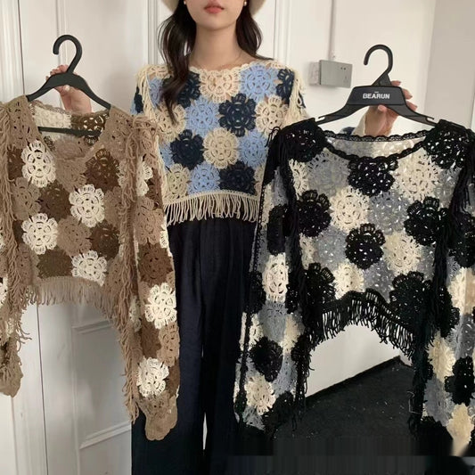 New Flower Fringed Sweater Women