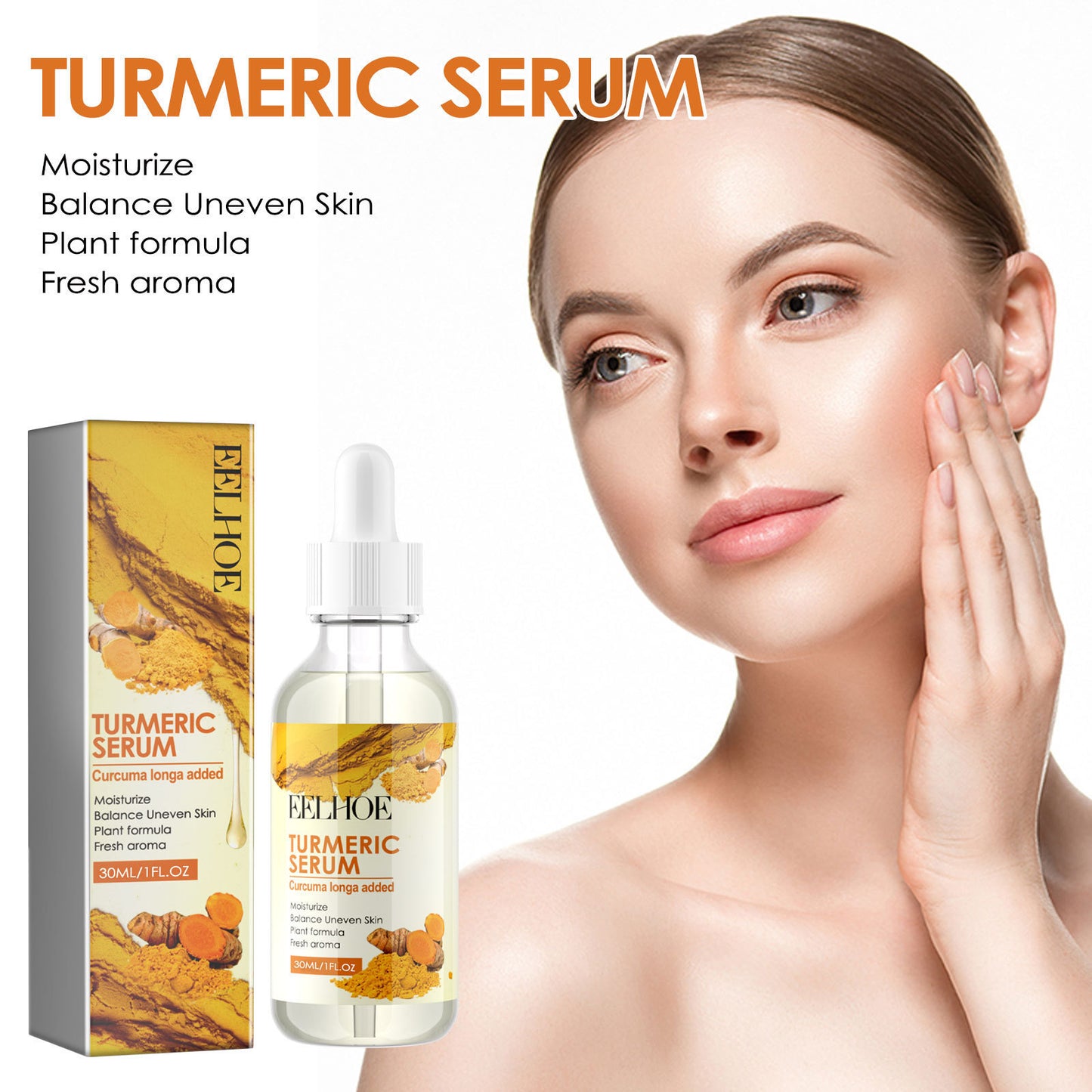 Turmeric Facial Skin Care Dark Spot Fade Anti-wrinkle Fine Lines Moisturizing Improve Skin Color