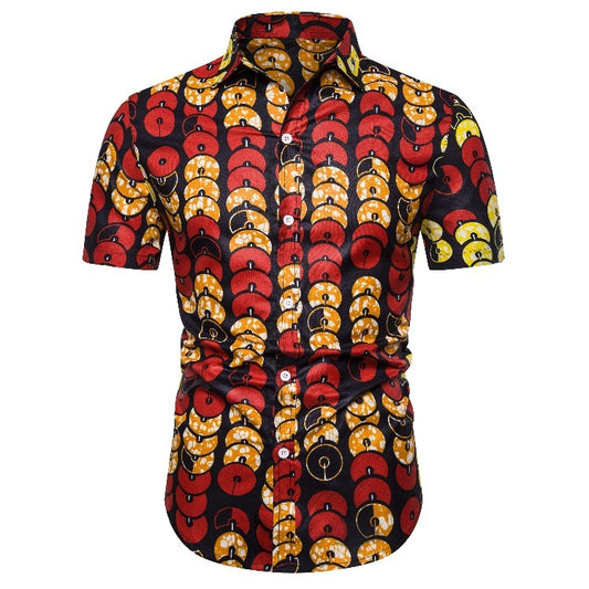 New Ethnic Men's Fashion Short Sleeve Shirts