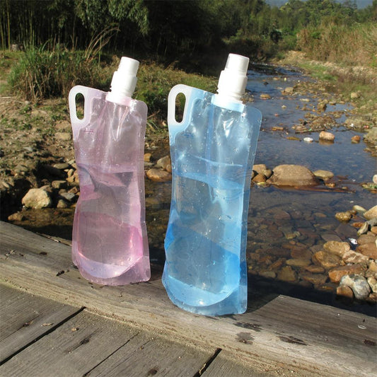 1L Foldable Drinking Water Bottle Bladder Bag