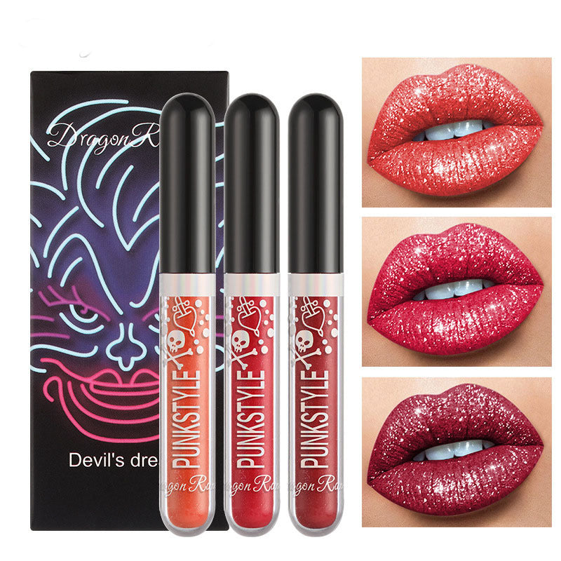 Three Sets Of Halloween Diamond Lip Gloss