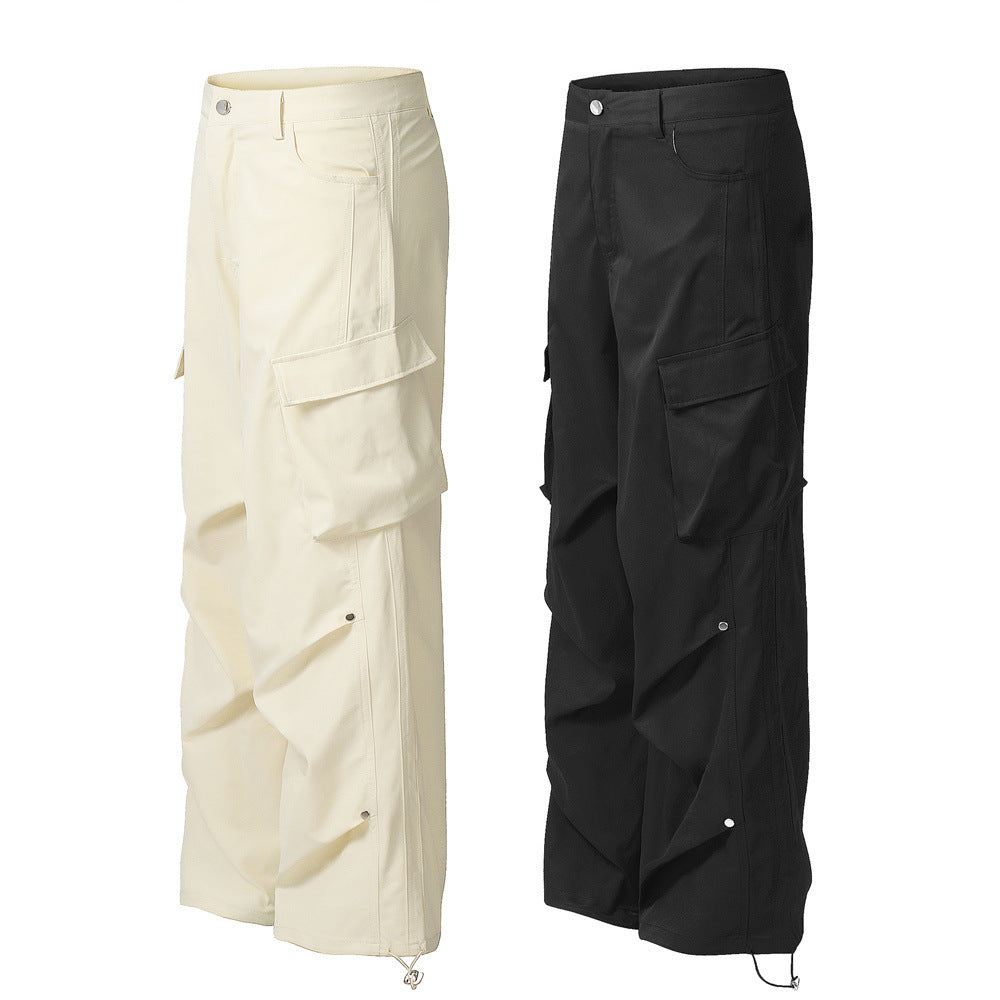 Willow Clinch Pleated Design Loose Trousers Men