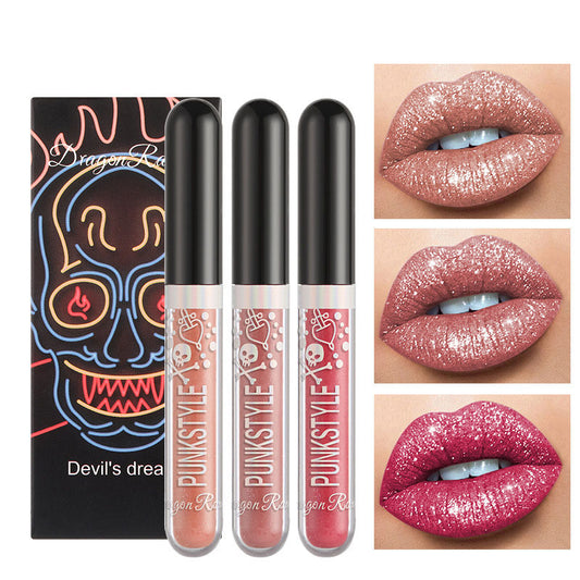 Three Sets Of Halloween Diamond Lip Gloss