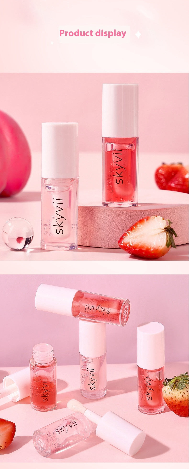 Strawberry Flavor Lip Gloss Anti-chapping Lip Moistening Nourishing And Hydrating Lip Balm