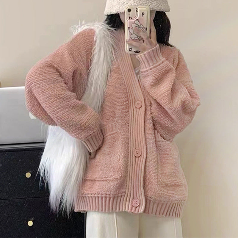 Fashionable Knitted Cardigan Sweater For Women