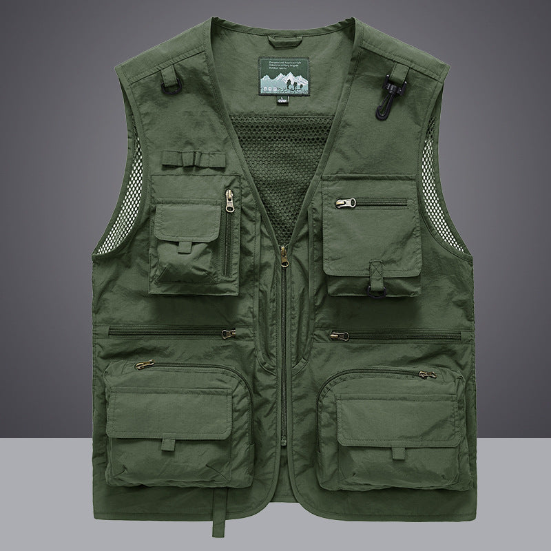 Men's Casual Outdoor Multi-pocket Fishing Photography Vest Vest