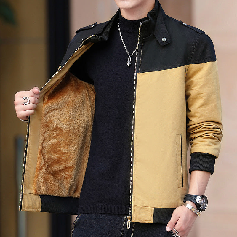 Men's Casual Jacket With Velvet