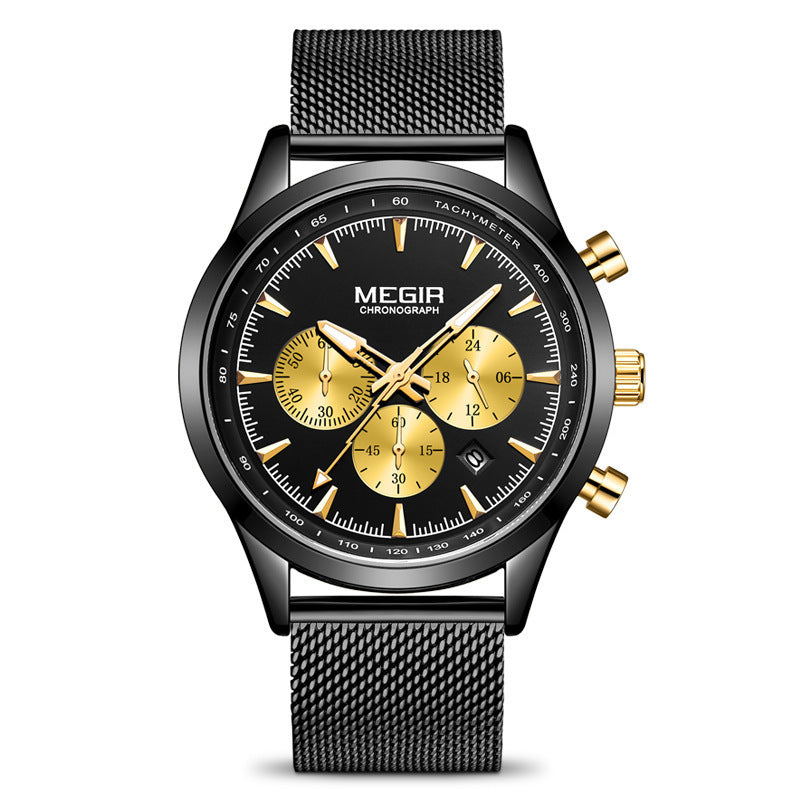 Multifunctional Chronograph Sports Men's Quartz Watch