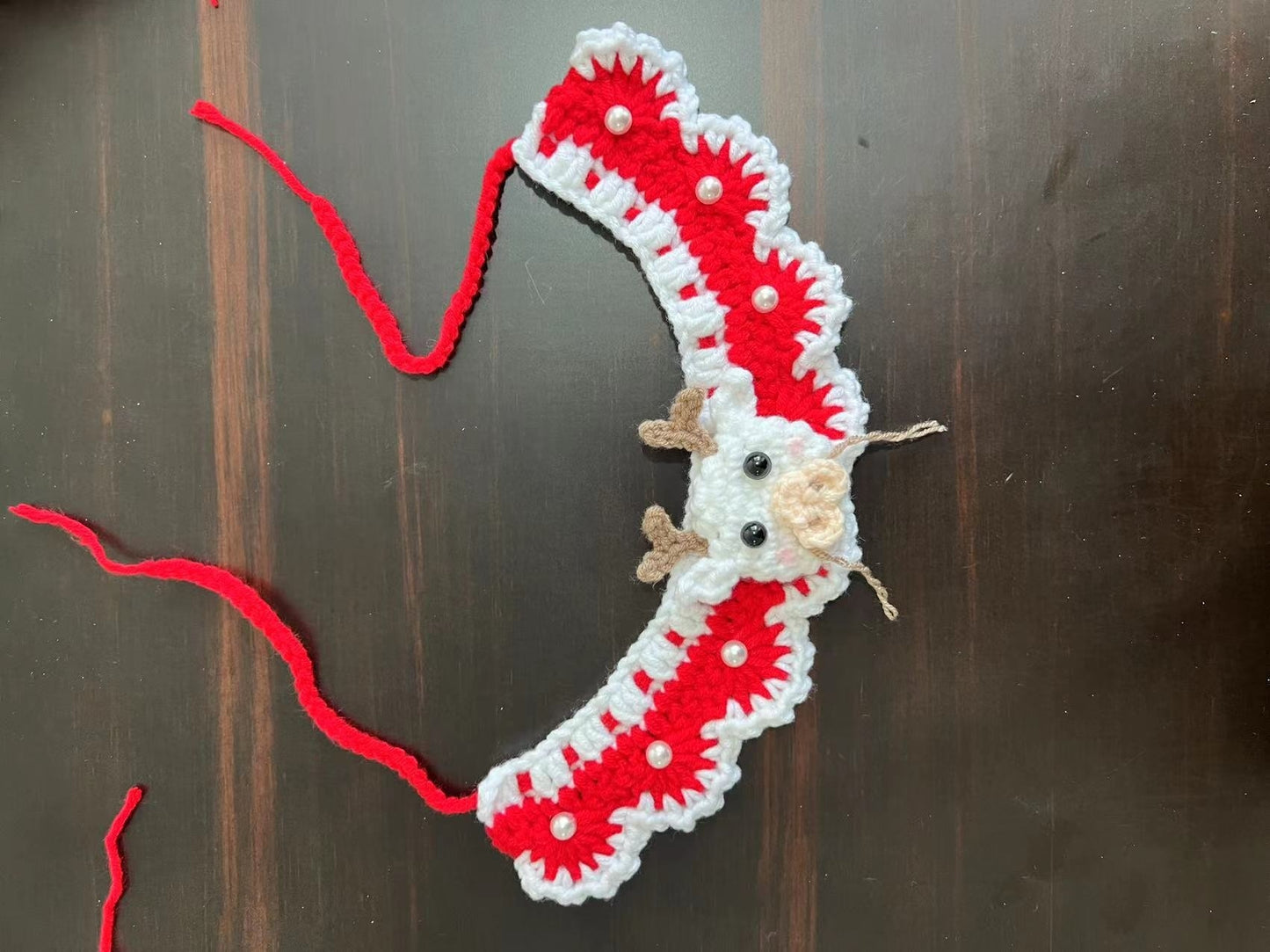 Christmas Scarf Knitted Pet Scarf Clothes