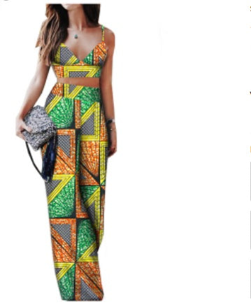 African Print Ladies Two Piece Suit