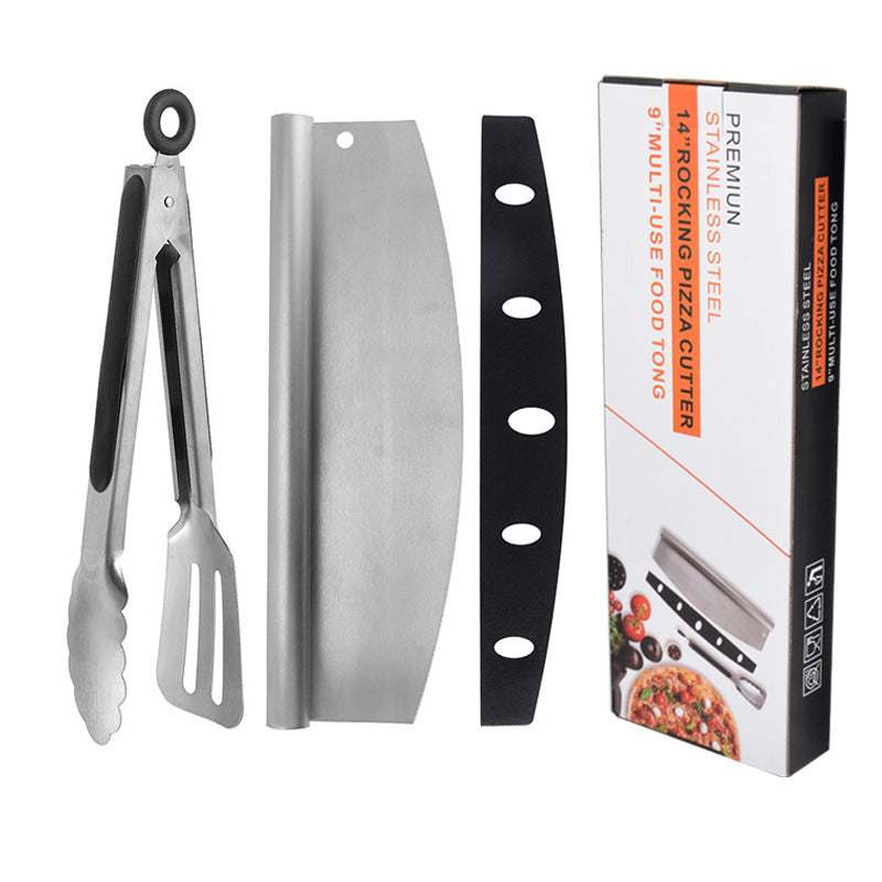 Folding Aluminum Pizza Shovel Combination Pizza Cutter Multifunctional Stainless Steel