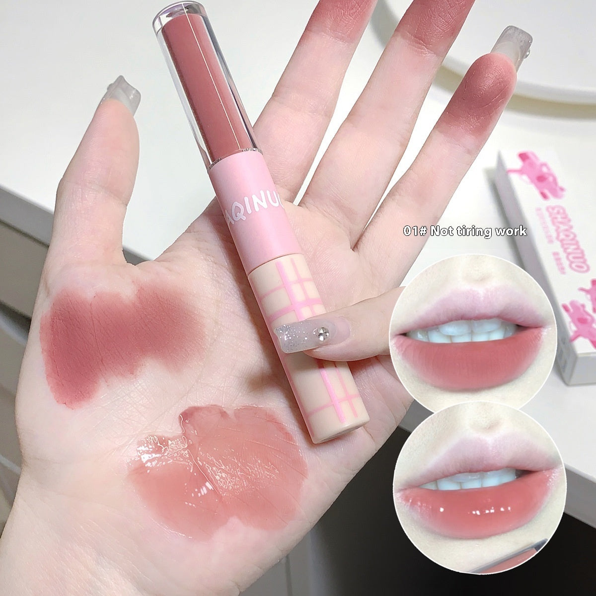 Double Head Mirror Water Gloss Lip Glaze