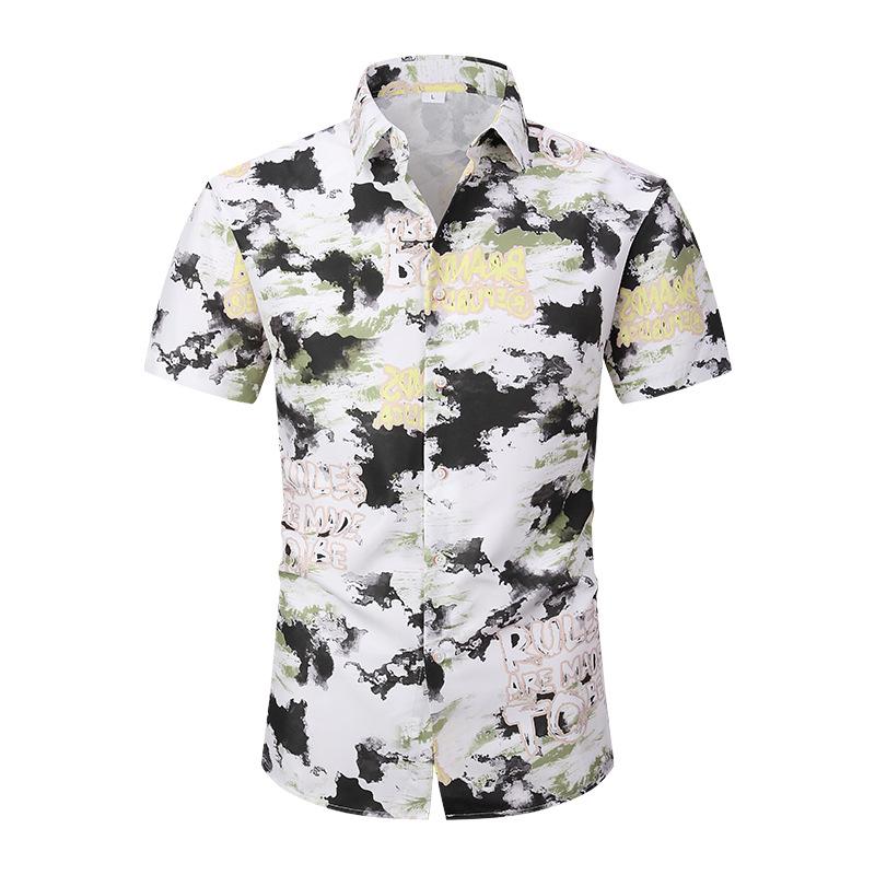 2024 New Short-sleeved Shirt High-end Sense Summer Hawaiian Shirt All-match Duffian Handsome Summer Men's Coat Shirt