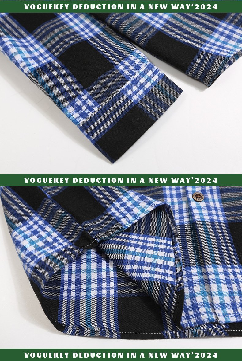 Japanese Style Vintage Plaid Dachshund Dog Embroidered Long-sleeved Shirt Autumn Loose Men's And Women's All-match Trendy Shirt