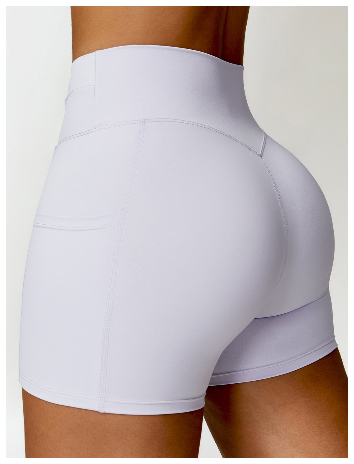 Pocket Naked Tight Yoga Shorts Casual Outer Wear Running Shorts Women's Hip Fitness Pants 8528