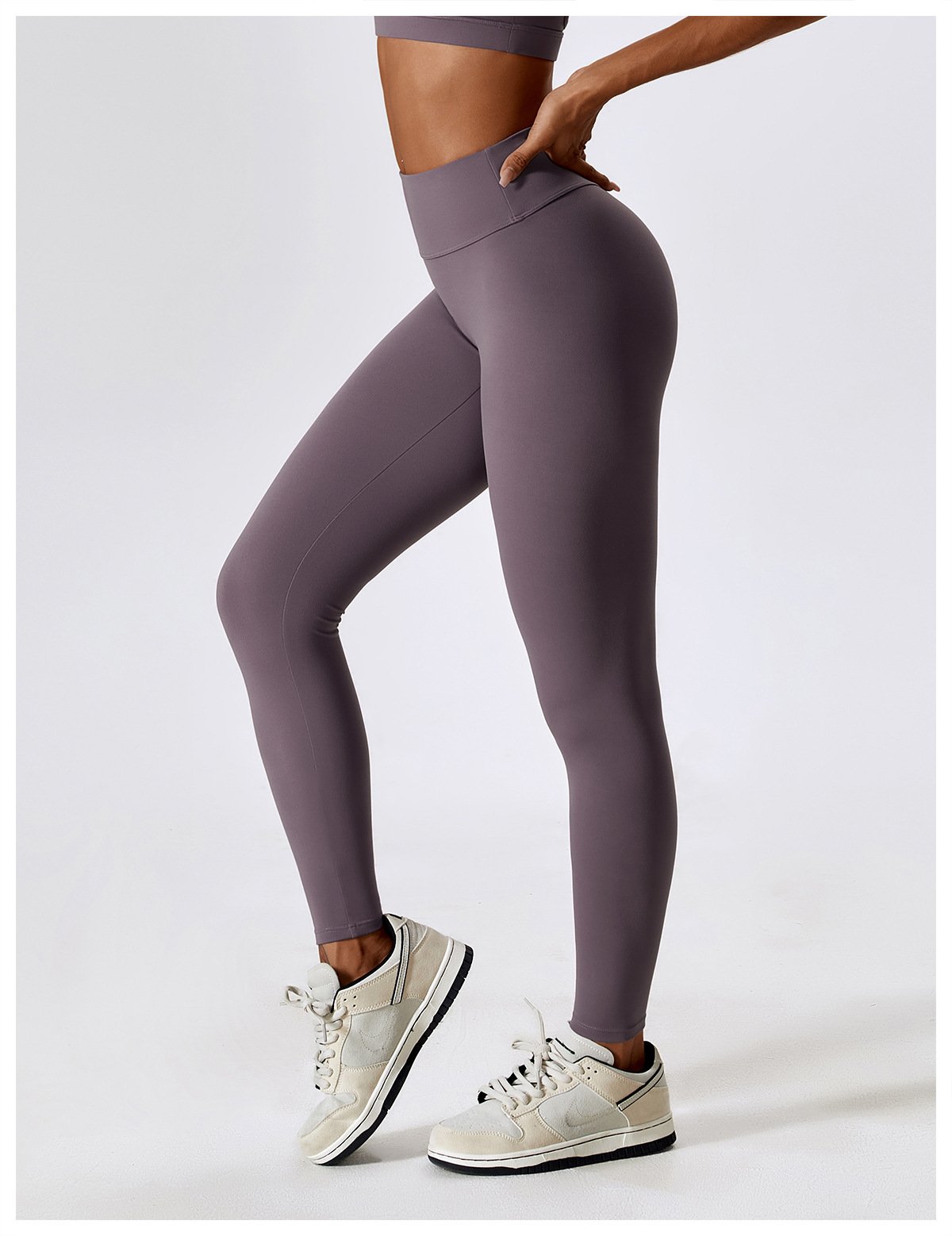 European And American High Waist Elastic Sanding Yoga Pants Hip Lifting And Belly Tight Fitness Pants Outer Wear Running Pants Women's 8120