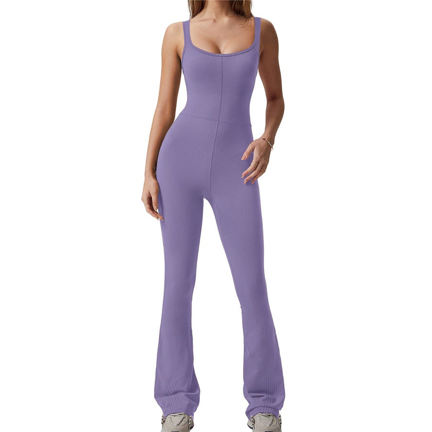 Fashion Clothing 2023 New Tight Stretch Solid Color Jumpsuit