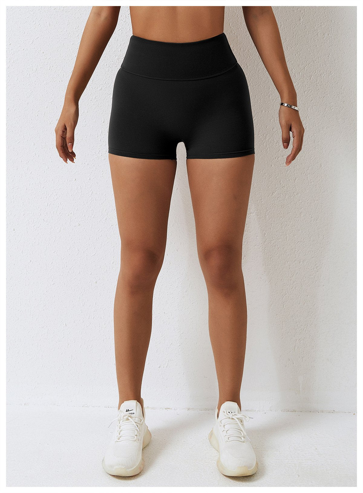 High Waist Fitness Shorts No Embarrassment Line Double Scrub Yoga Pants Women's Hip-lifting Tight Sports Shorts