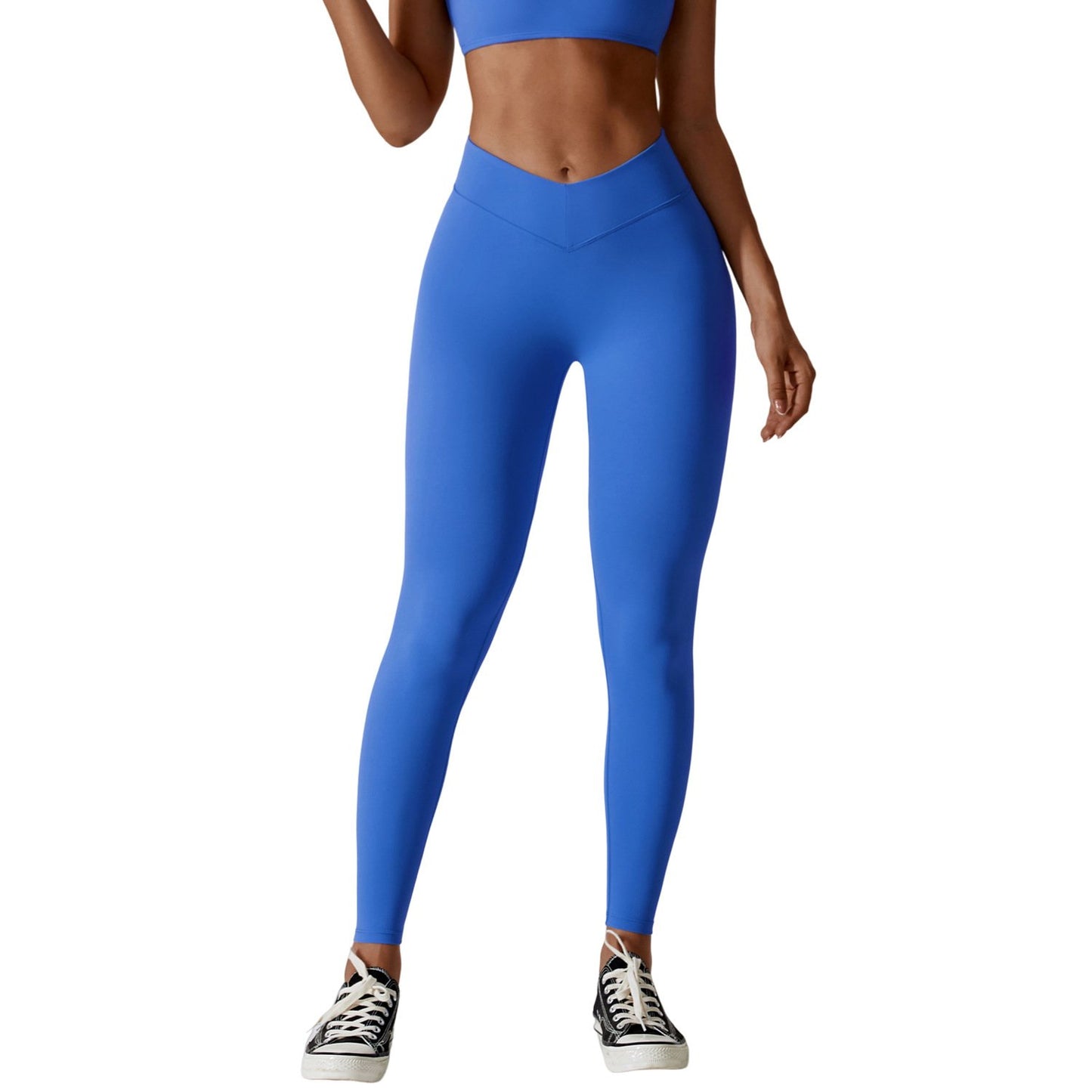 High Waist Abdominal Hip Lifting Naked Yoga Pants Quick-drying Fitness Running Pants Outer Wear Tight Sports Pants 8110